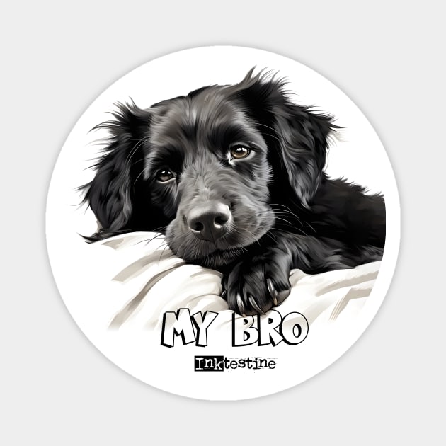 Black Dog Magnet by Inktestine